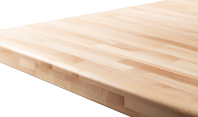 Light beige wooden countertop edge