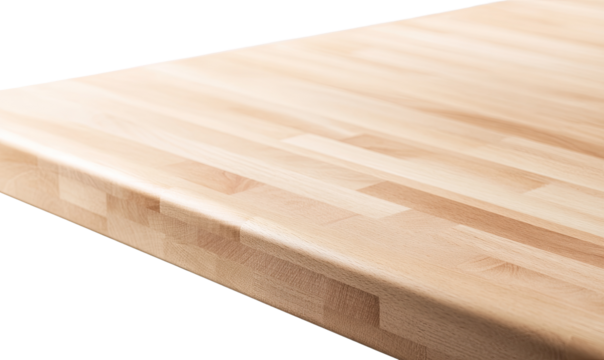 Light beige wooden countertop edge