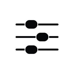 Equalizer or settings icon in black and white minimalist design
