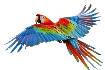 Fototapeta premium Colorful parrot in flight.