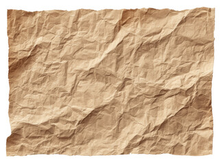 A crumpled sheet of aged, light brown paper