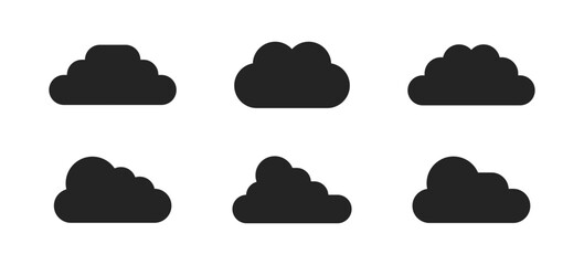 cloud collection vector set. rain, overcast, cloudy, sky, nature.