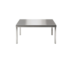 Simple, stainless steel table