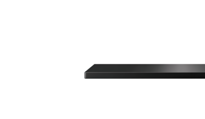 Dark, sleek sound bar