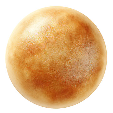 Golden-brown round bread bun with a smooth texture