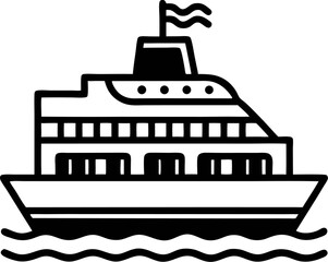 Obraz premium vector illustration of a ship