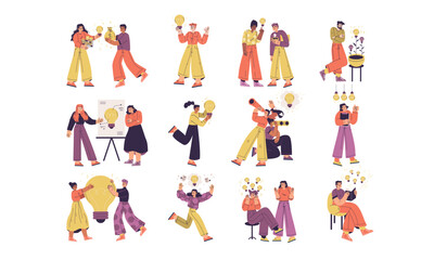 Characters with dynamic personalities engaging in a variety of festive activities together