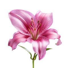 Close-up of a single pink lily
