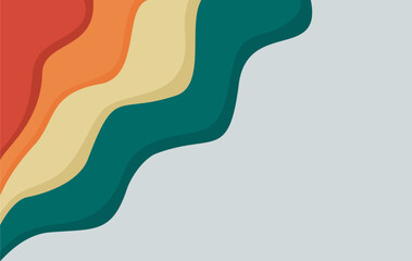 abstract wavy layers with colors background design