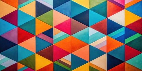 Colorful Patchwork Abstract Art, Trendy Minimalist Hand-Drawn Pattern Design, Modern Geometric Textile Background