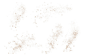 Abstract collection of vector coffee color texture isolated chocolate shades confetti background illustration