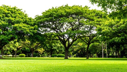 Lush green park scene
