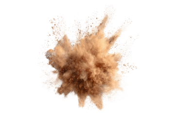 Exploding brown powder