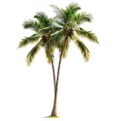 Tropical palm tree, vibrant green fronds