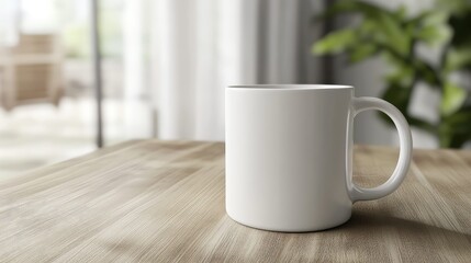 Fototapeta premium drink white mug on table