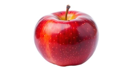 red apple on white background