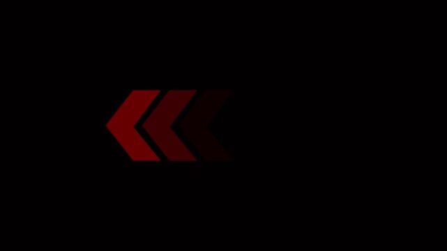 Animation of arrows sign animation with optional luma matte. Alpha Luma Matte included. 4k video