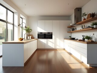 Contemporary Kitchen Interior With Clean Lines