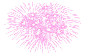 Obraz premium pink fireworks
