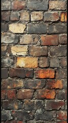 Old Brick Wall Texture with Weathered Surface and Rustic Charm