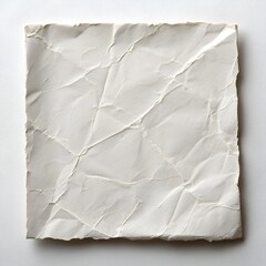 Crumpled White Paper Texture Background for Design Use


