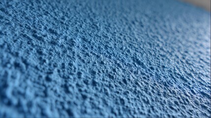 Obraz premium Close-up texture of blue stucco wall surface with rough grainy detail