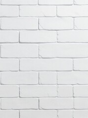 Obraz premium Textured White Brick Wall Surface with Subtle Shadows and Grout Lines