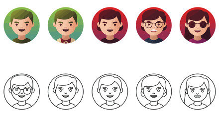 Fototapeta premium Emotion Scale and Satisfaction Levels