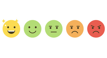 Naklejka premium Emotion Scale and Satisfaction Levels