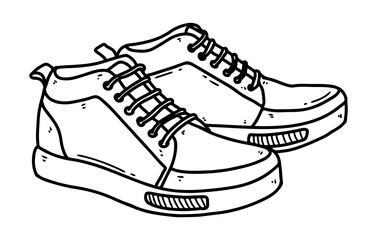 Vector illustration of isolated white sport shoes