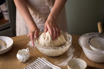 Kneading dough for home baking