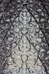 Detail of a Decorative Wall Motiff at Angkor Wat in Cambodia