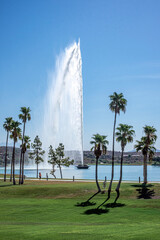 The famous geyser in Fountain Hills, AZ