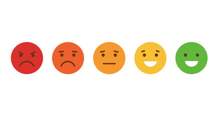 Naklejka premium Emotion Scale and Satisfaction Levels