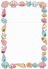 Fototapeta premium Paper template for DIY seashell motif