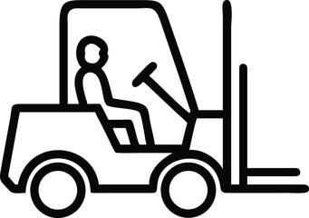 A Simple Black and White Line Drawing of a Cat feline animal