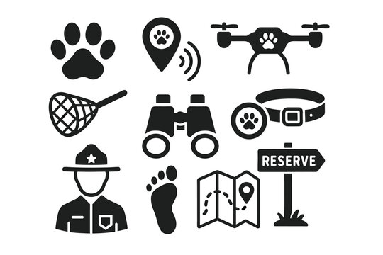 Wildlife tracking icons: tools for monitoring and conservation efforts