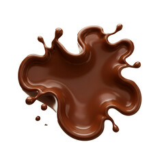 A vibrant splash of smooth, dark brown liquid creates an enticing and dynamic abstract form with glistening droplets.