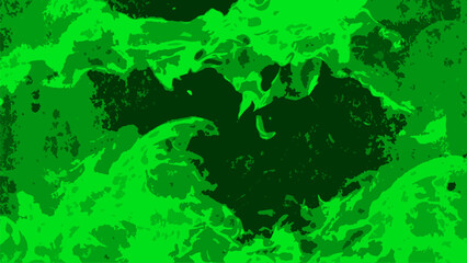 Abstract vibrant camouflage pattern with overlapping, leaf-like shapes in various shades of green neon to deep forest tones. Digital, high-contrast aesthetic, ideal for tactical design, military-style
