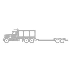 Truck with trailer icon shadow