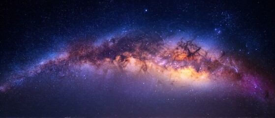 Fototapeta premium Milky way galaxy at night