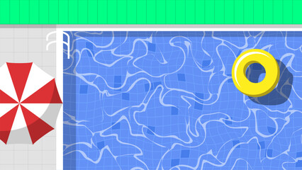 top view of summer swimming pool background