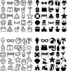 Summer Beach Vacation Icon Set 2.