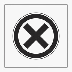 Obraz premium a black x in a circle