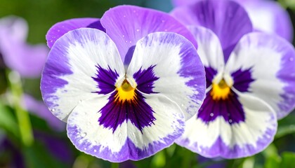 Obraz premium Close-up of vibrant pansies