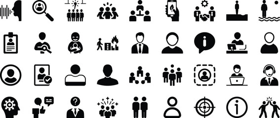 Vector set of kitchen utensil and cutlery silhouettes, perfect as an icon for business or organization management