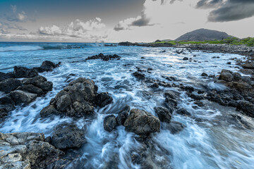 Along the Kaiwi Shoreline Trail on Oahu, HI