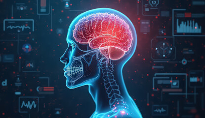 Conceptual image representing pain or discomfort in specific areas of the human body. The affected region is either highlighted visually or shown being touched by a person to indicate soreness, tensio