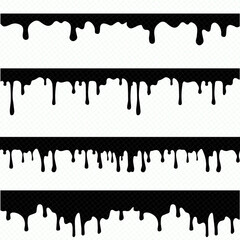 black ink splashes