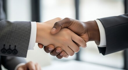Business handshake agreement partnership success